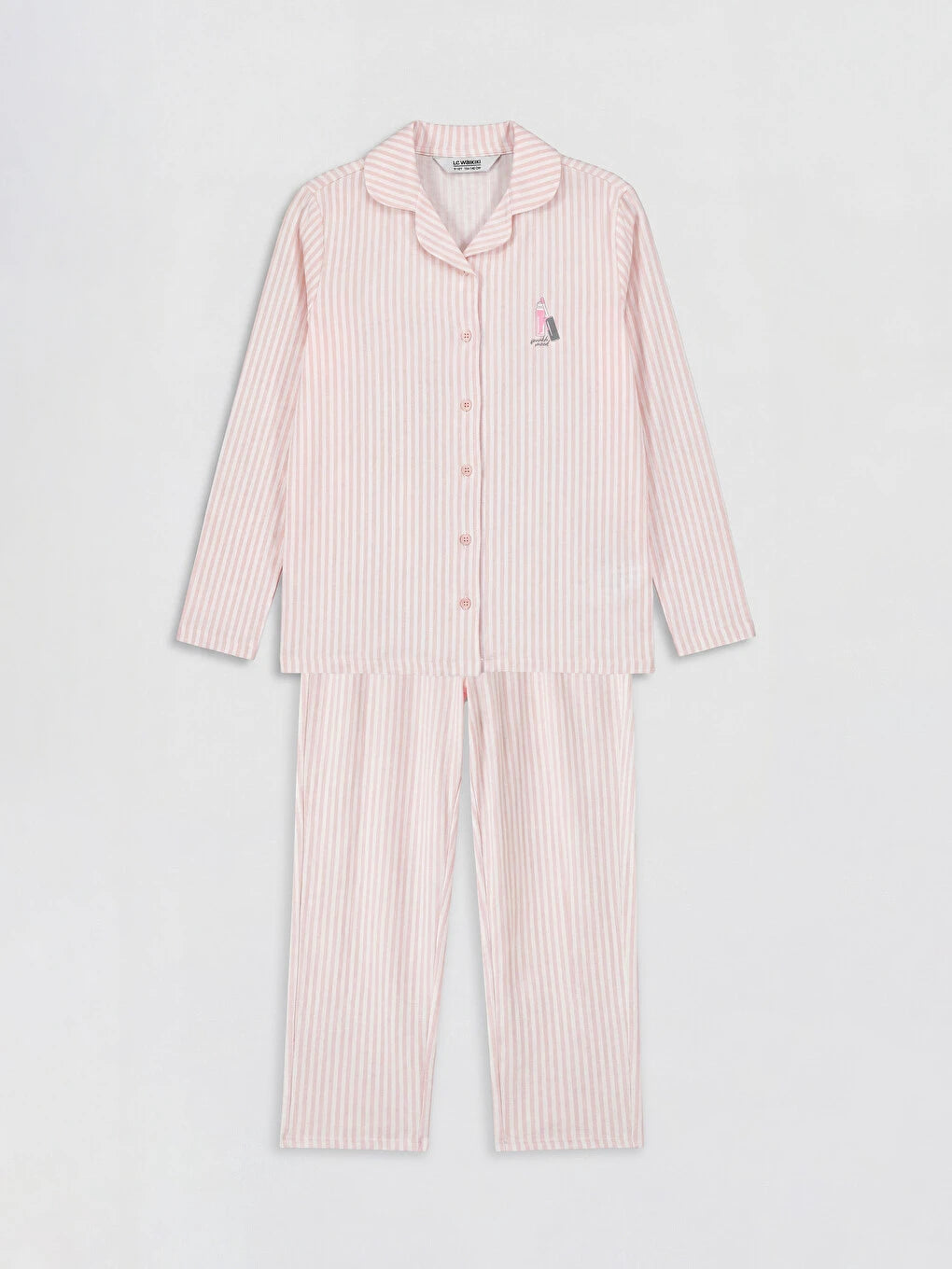 LCW Kids Collared Neck Girls' Pyjamas